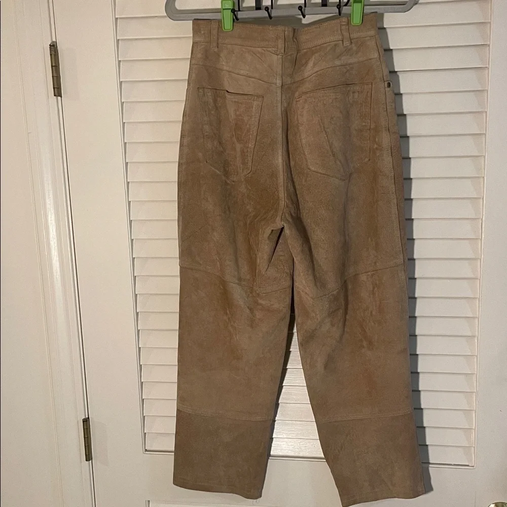 Lauren Ralph Lauren Tan Soft Suede High Waisted Vintage Pants